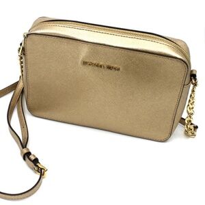 MICHAEL KORS Metallic Leather Crossbody